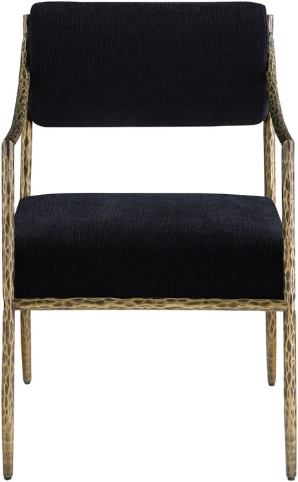 Bastille - Upholstered Dining Arm Chair (Set of 2) - Brass Frame - Simple Home Plus