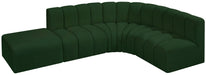 Arc - Boucle Fabric 5 Piece Corner Modular Sofa - Simple Home Plus