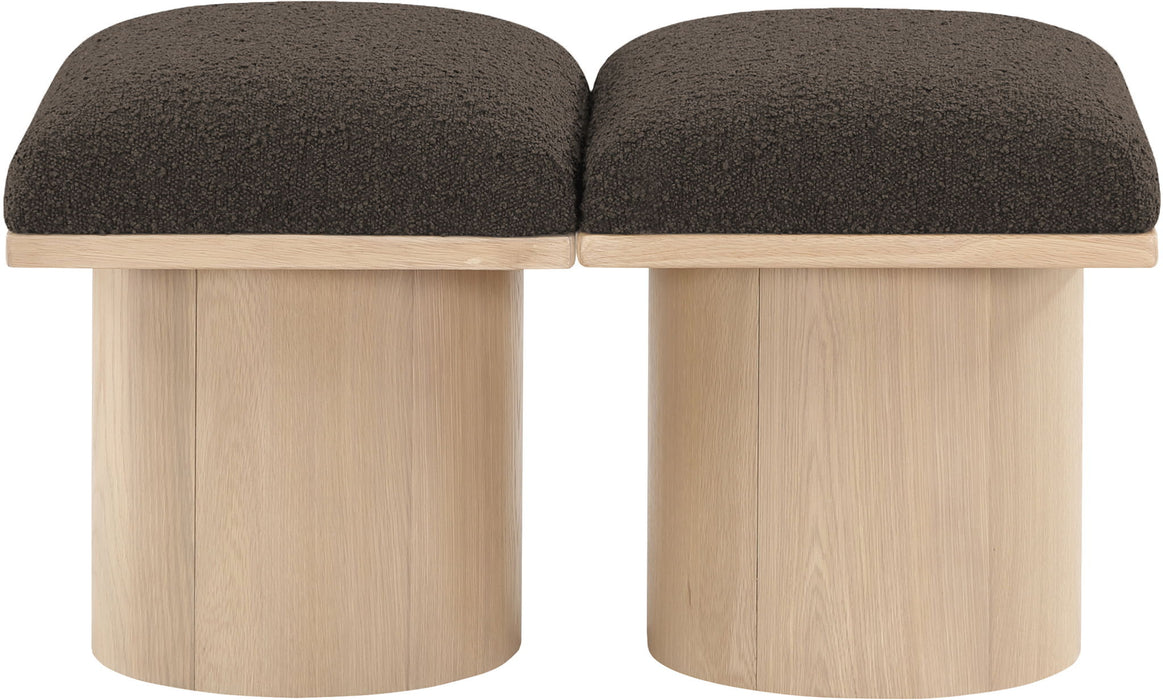 Pavilion - 2 Piece Modular Bench With Natural Base - Simple Home Plus
