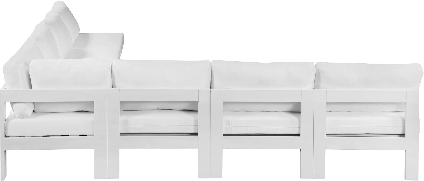 Nizuc - Outdoor Patio 7 Piece Modular Sectional With White Frame - Simple Home Plus