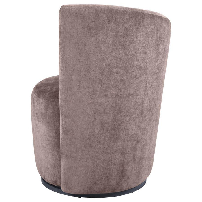 Nueva - Upholstered Swivel Chair Curved Backrest - Simple Home Plus