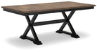 Wildenauer - Brown / Black - Rectangular Dining Extension Table - Simple Home Plus