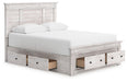 Makidern - Panel Storage Bed With 2 Under Bed Storage Units - Simple Home Plus