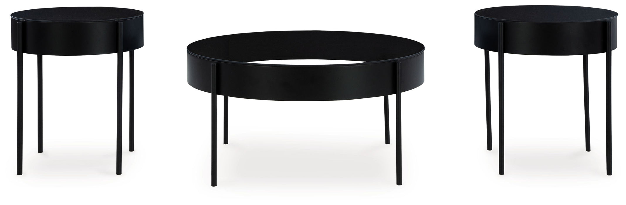 Ardoline - Black - Occasional Table Set (Set of 3) - Simple Home Plus