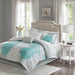 Maible - Queen Complete Comforter And Sheet Set - Aqua - Simple Home Plus