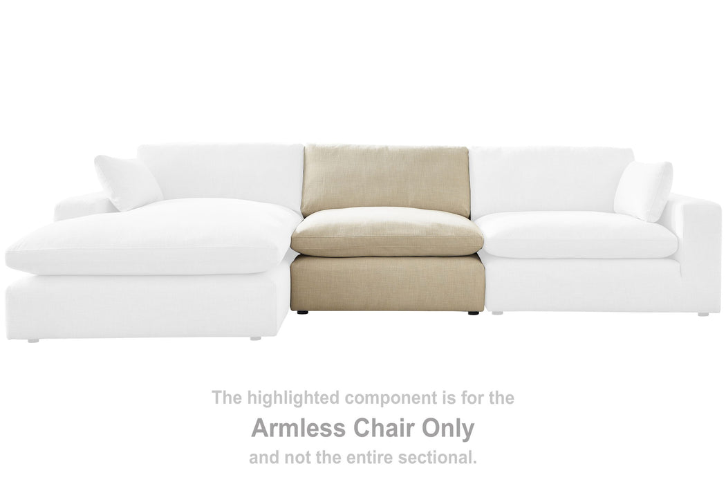 Elyza - Armless Chair - Linen - Simple Home Plus