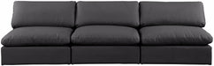Comfy - Faux Leather Modular Armless Sofa 3 Seats - Simple Home Plus