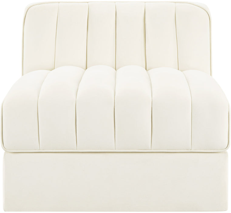Rummi - Velvet Performance Fabric Upholstered Modular Armless Chair - Simple Home Plus