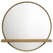 Arini - Round Vanity Wall Mirror With Shelf - Simple Home Plus