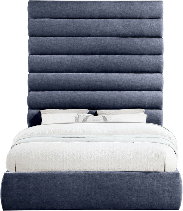 Adam - Chenille Fabric Bed With 89" Headboard - Simple Home Plus