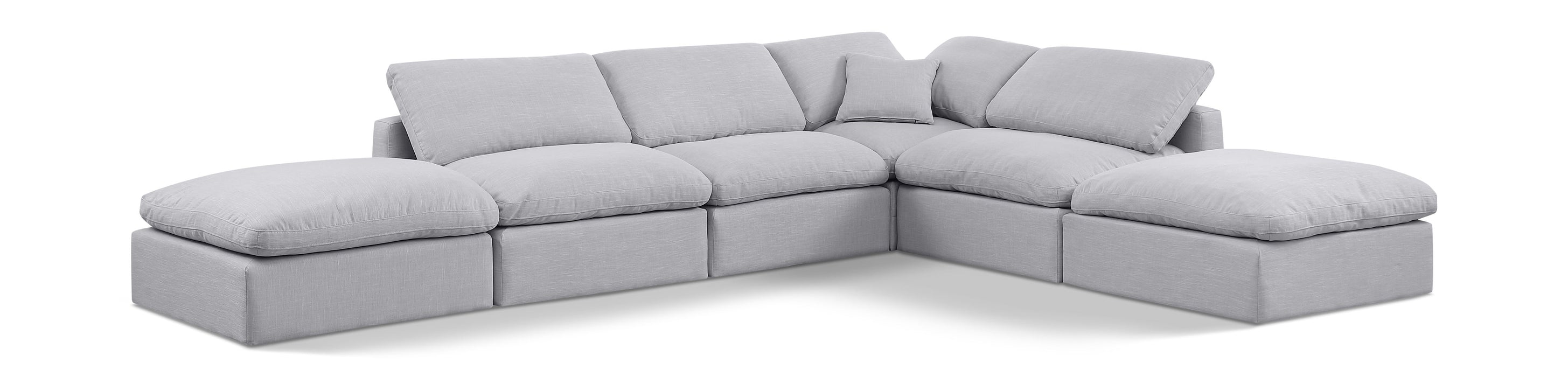Indulge - Linen 6 Piece Modular Armless Sectional - Simple Home Plus