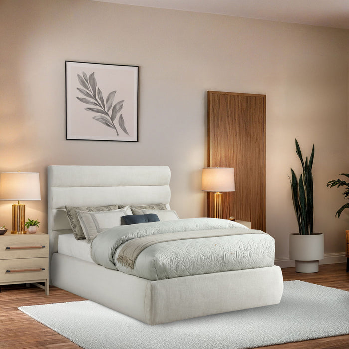 Adam - Linen Fabric Bed With 52" Headboard - Simple Home Plus