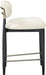 Riccio - Fabric Stool - Black Frame - Simple Home Plus