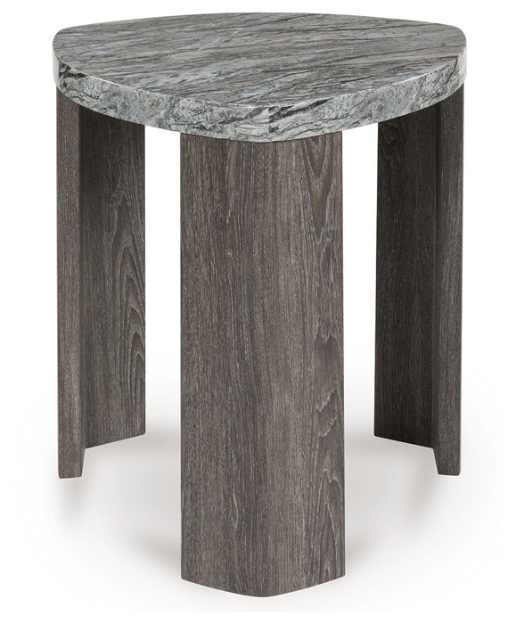 Surmour - Gray / Brown - Triangle End Table - Simple Home Plus