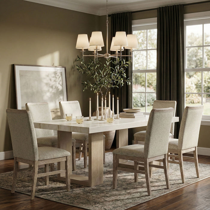 Ananda - 84" Marble Dining Table - Simple Home Plus