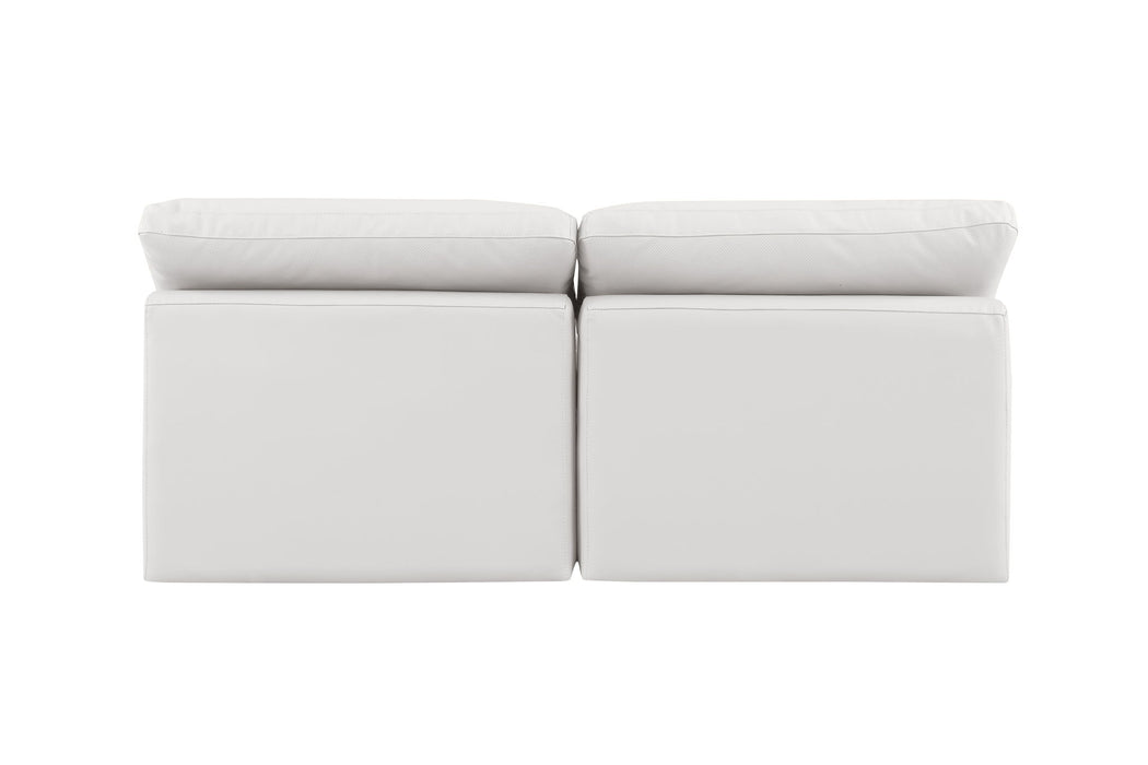 Indulge - Faux Leather 2 Seat Modular Armless Sofa - Simple Home Plus