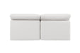 Indulge - Faux Leather 2 Seat Modular Armless Sofa - Simple Home Plus