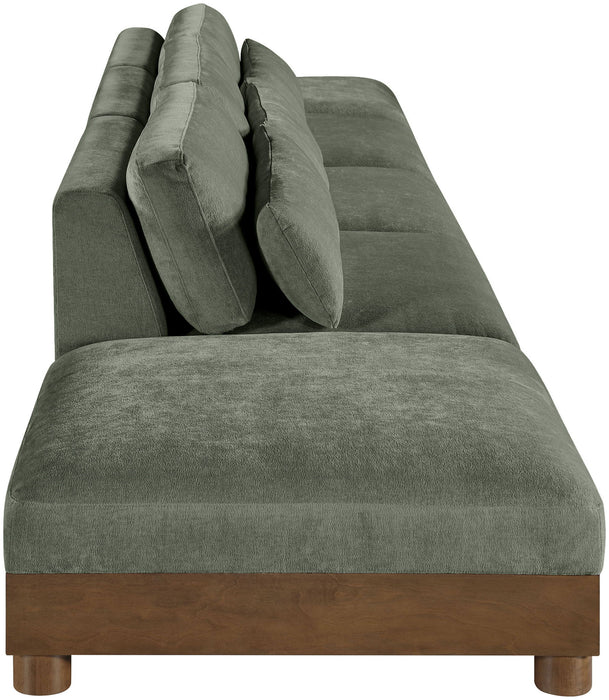 Turin - Chenille Fabric Upholstered Modular Sectional - Green - Simple Home Plus