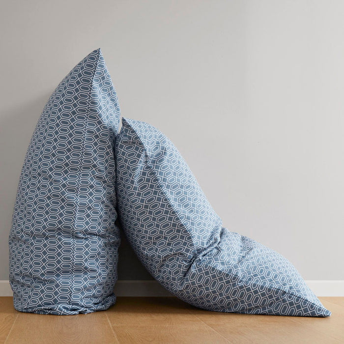 Cotton 144TC - Twin Printed Sheets - Diamond Blue - Simple Home Plus