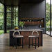 Conrad - Velvet Counter Stool With Black Legs - Simple Home Plus