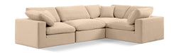 Comfy - 4 Piece Velvet Modular Sectional - Simple Home Plus