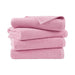 Diagonal Ribbed - 4 Piece Bath Towels Set - Pink - Simple Home Plus