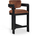 Sacha - Velvet Stool With Black Base - Simple Home Plus