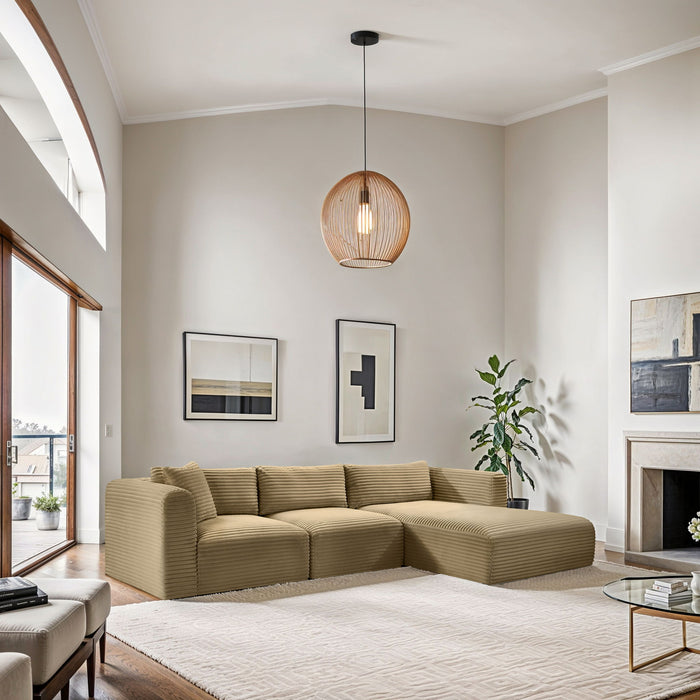 Shaggy - 3 Piece Modular Sectional - Simple Home Plus
