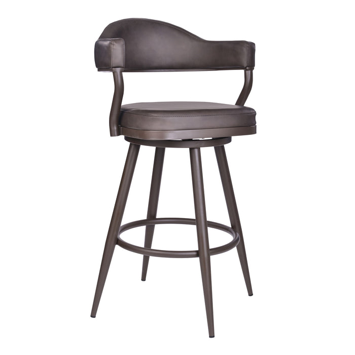Justin - Swivel Vintage Bar Stool With Metal Legs - Simple Home Plus