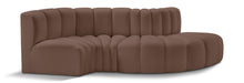 Arc - Faux Leather 4 Piece L-Shaped Modular Sofa - Simple Home Plus