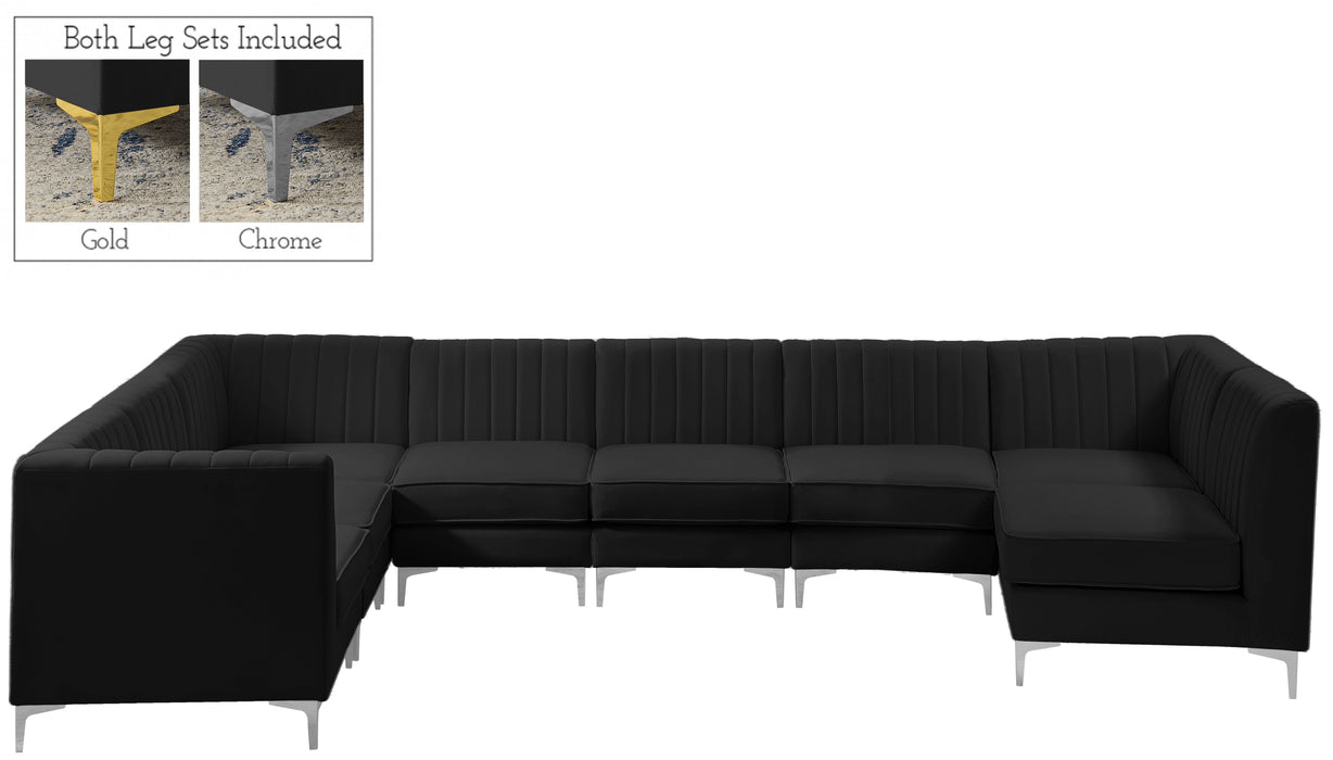 Alina - 8 Piece Velvet Modular Sectional - Simple Home Plus