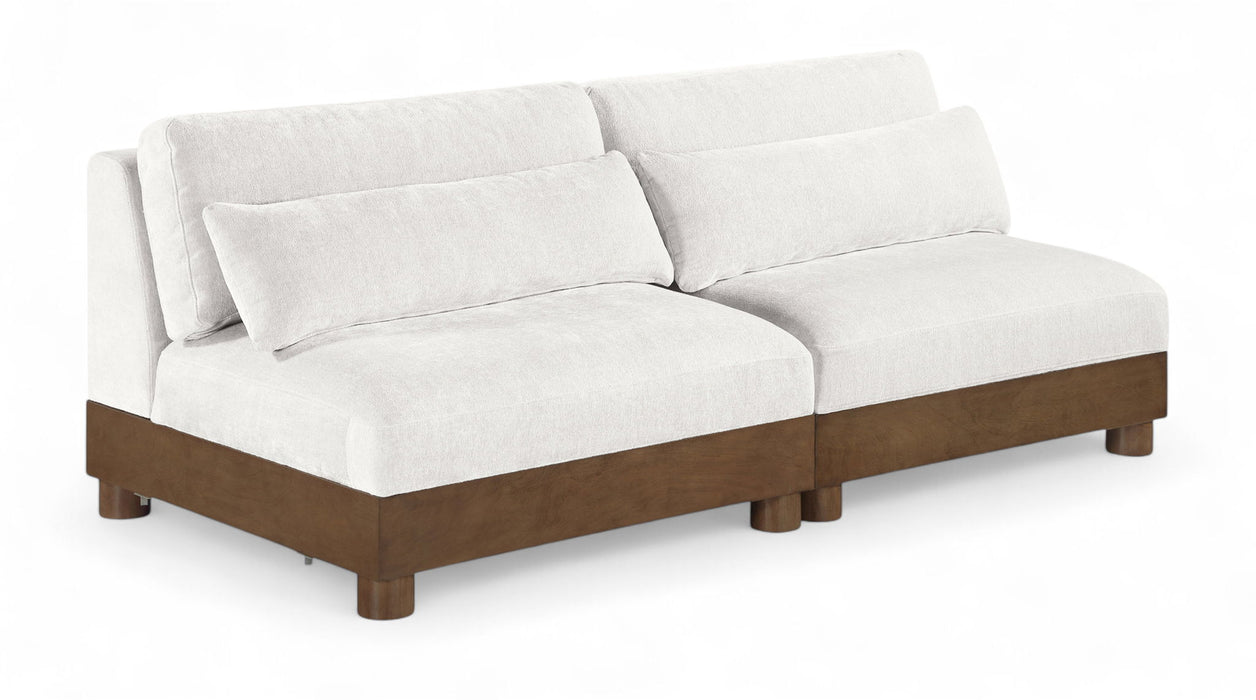 Turin - Chenille Fabric Upholstered Modular Sectional - Cream - Simple Home Plus