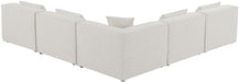 Cube - Linen 5 Piece Modular Corner Armless Sectional - Simple Home Plus