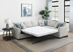 Ashford - Chenille Upholstered Sleeper Sectional Sofa - Greige - Simple Home Plus