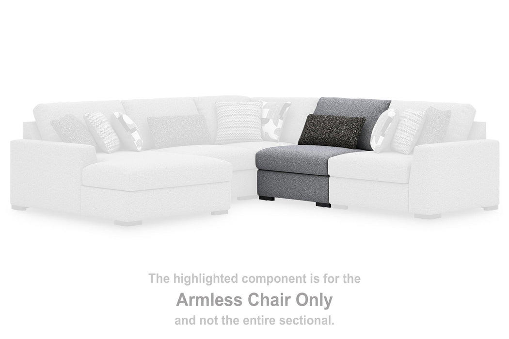 Bealton - Armless Chair - Salt And Pepper - Simple Home Plus