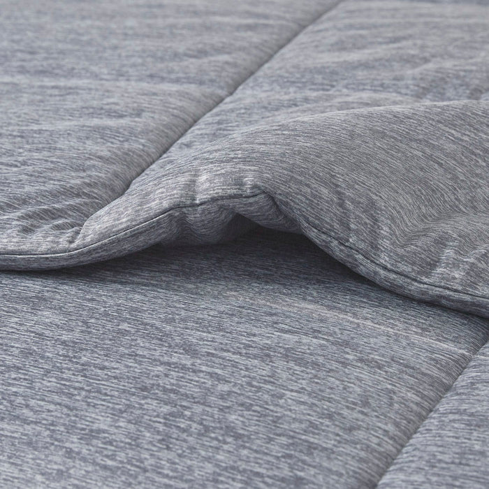 Comfort Cool Jersey Knit - Oversized Down Alternative Queen Comforter - Gray - Simple Home Plus
