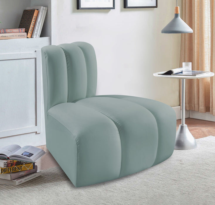 Arc - Faux Leather Reverse Corner Chair - Simple Home Plus