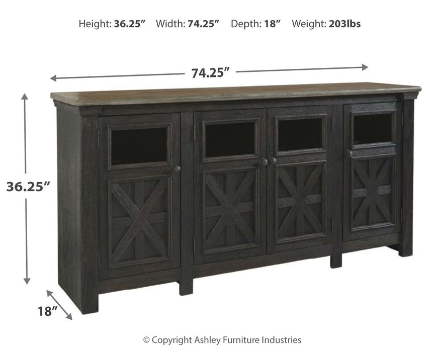 Tyler Creek - Black / Gray - Extra Large TV Stand - Simple Home Plus