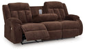Free Wake - Chocolate - Reclining Power Sofa With Drop Down Table - Simple Home Plus