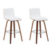 Vienna - Modern Swivel Bar Height Stool - Walnut Finished Wood Frame - Simple Home Plus