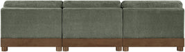 Turin - Chenille Fabric Upholstered Modular Sectional - Green - Simple Home Plus