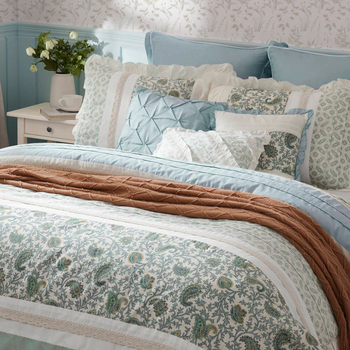 Dawn - California King 9 Piece Comforter Set - Blue - Simple Home Plus