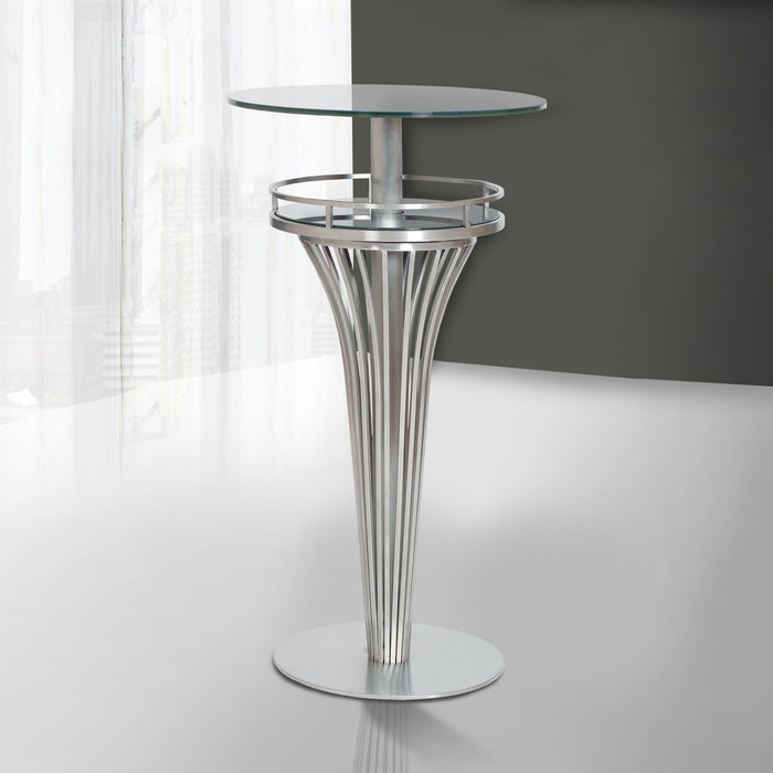Yukon - Contemporary Bar Table - Gray Frosted - Simple Home Plus