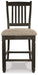 Tyler Creek - Black / Grayish Brown - Upholstered Barstool (Set of 2) - Simple Home Plus