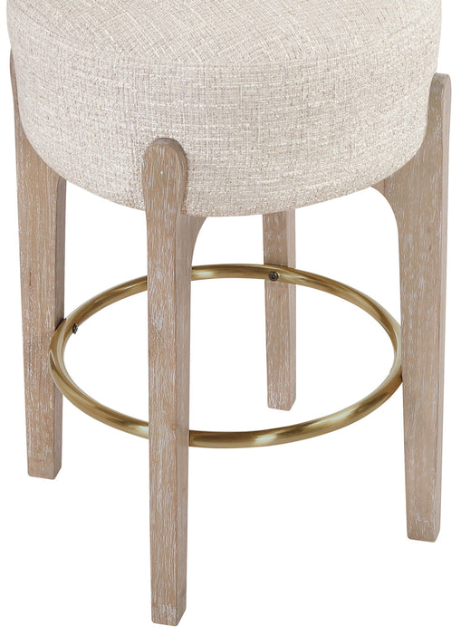 Torino - Backless Counter Stool With Brushed Natural Base (Set of 2) - Simple Home Plus