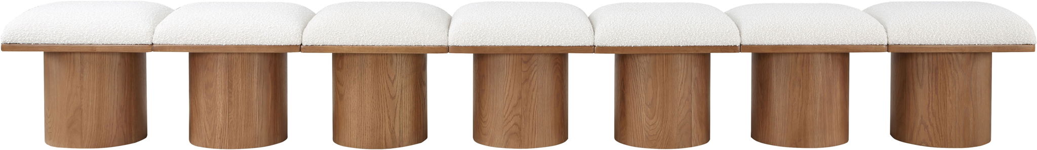 Pavilion - 7 Piece Modular Bench With Brown Base - Simple Home Plus