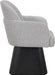 Marlowe - Linen Textured Fabric Upholstered Swivel Dining Arm Chair - Stained Black - Simple Home Plus