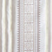 Samara - 50x95" Poly Printed Curtain Panel With Tufted Stripe And Lining - White / Brown - Simple Home Plus