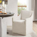 Charlotte - Slipcover Dining Arm Chair With Casters - Cream - Simple Home Plus