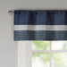 Amherst - Polyoni Pintuck Window Valance - Navy - Simple Home Plus